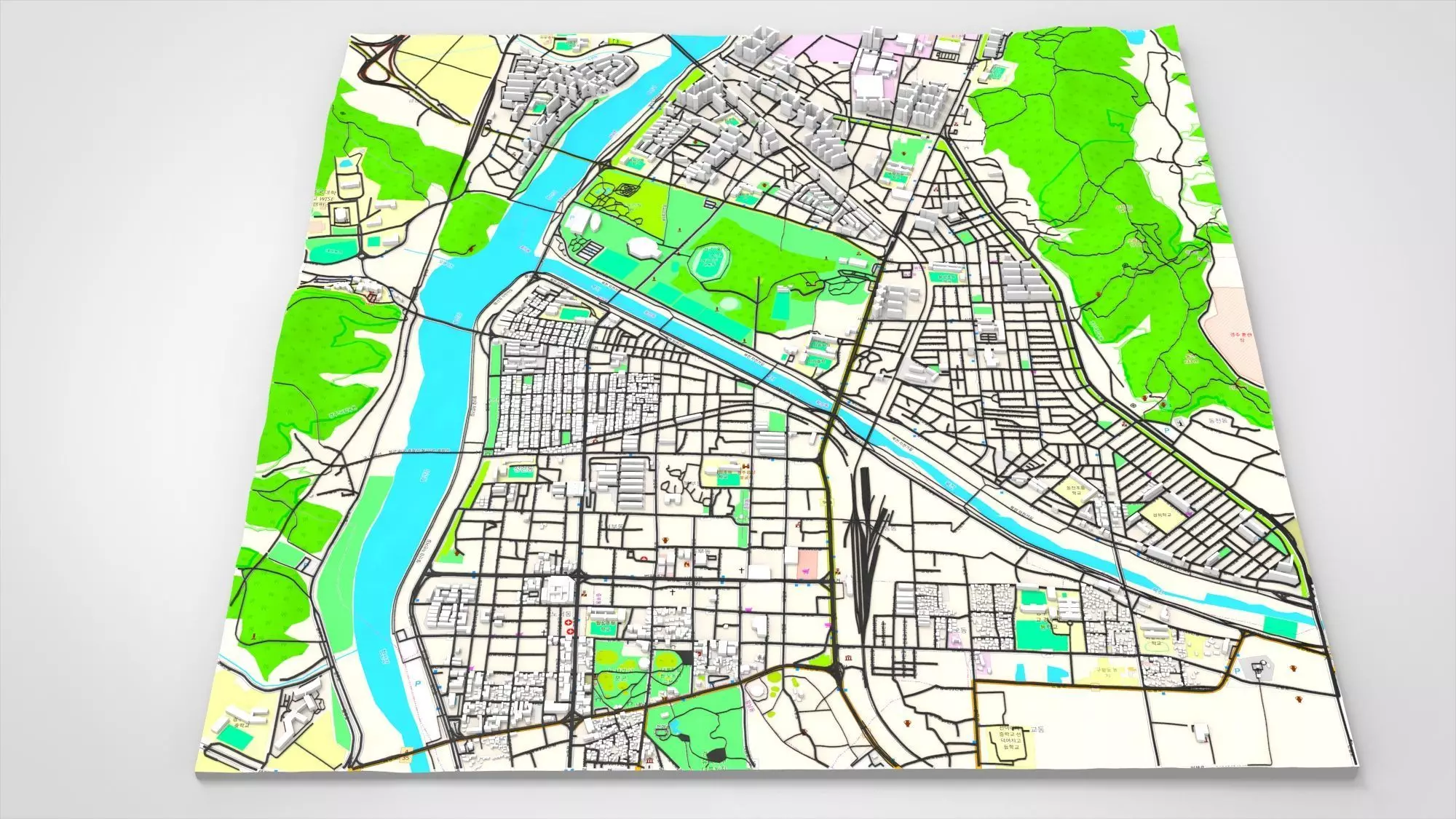 Cityscape Gangneung South Korea 3D model