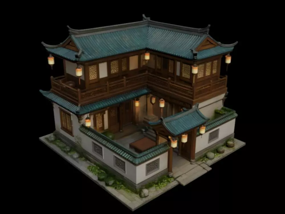 Chinese courtyard 3D model
