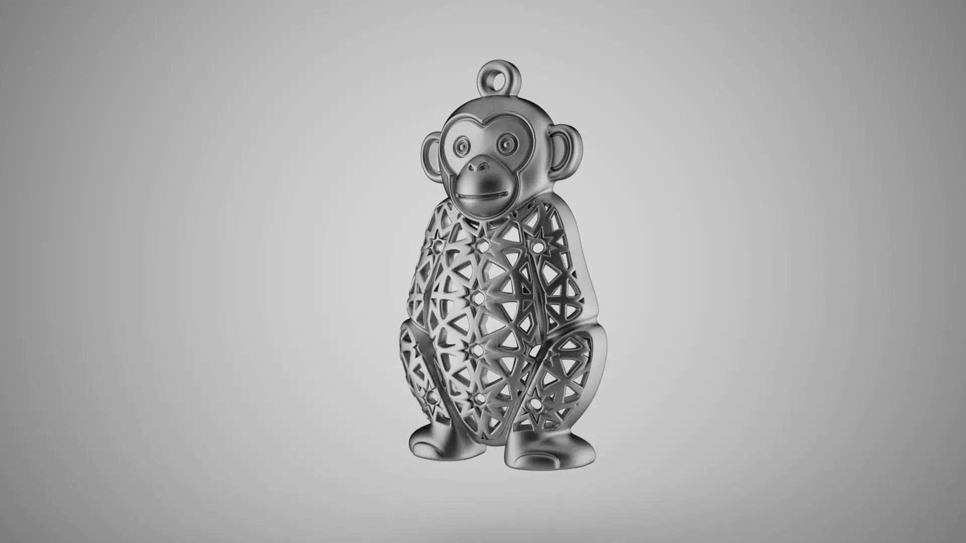 Jali Monkey Pendant 3D print model