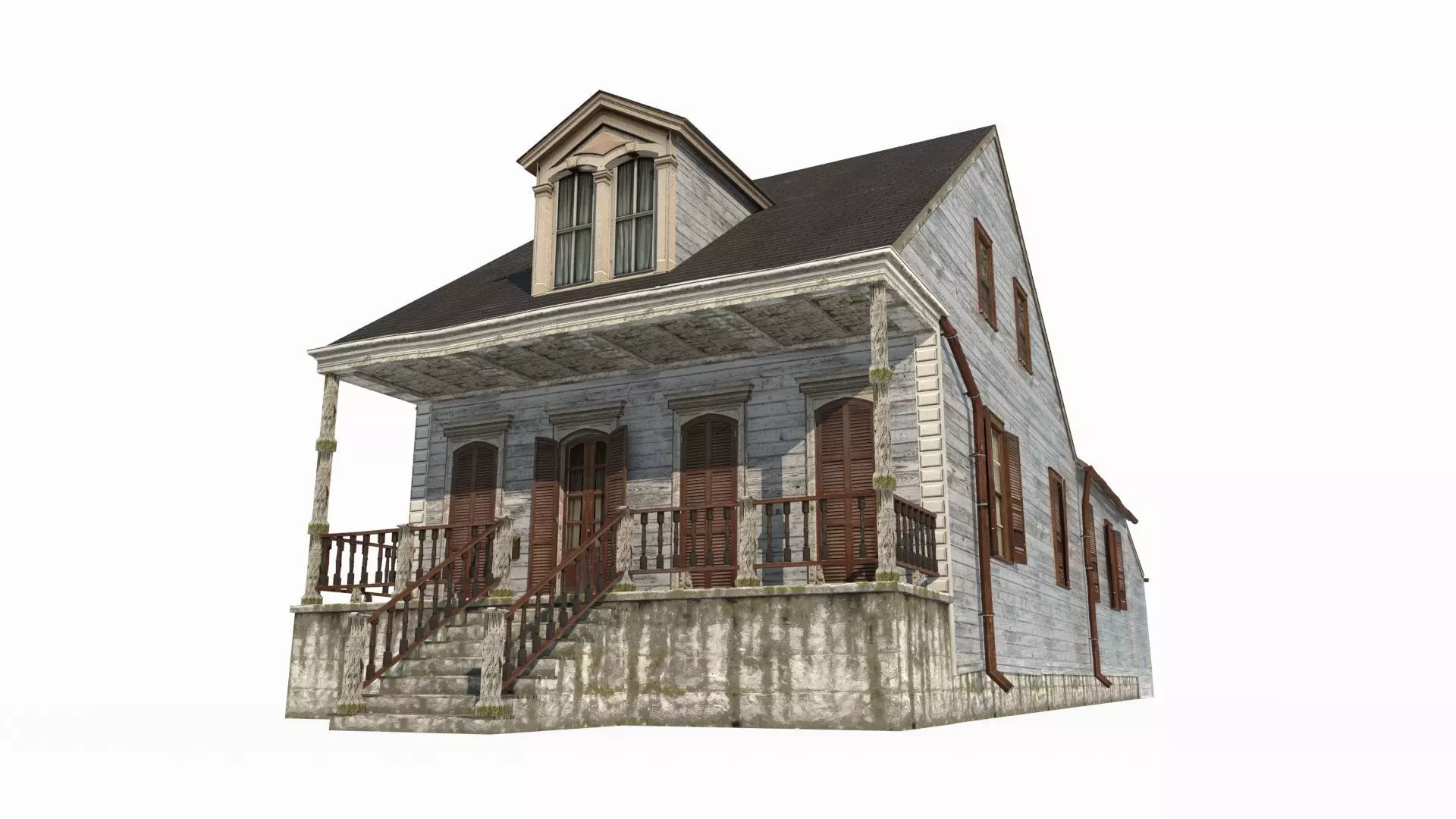 19th century architectural vintage villa 3D model