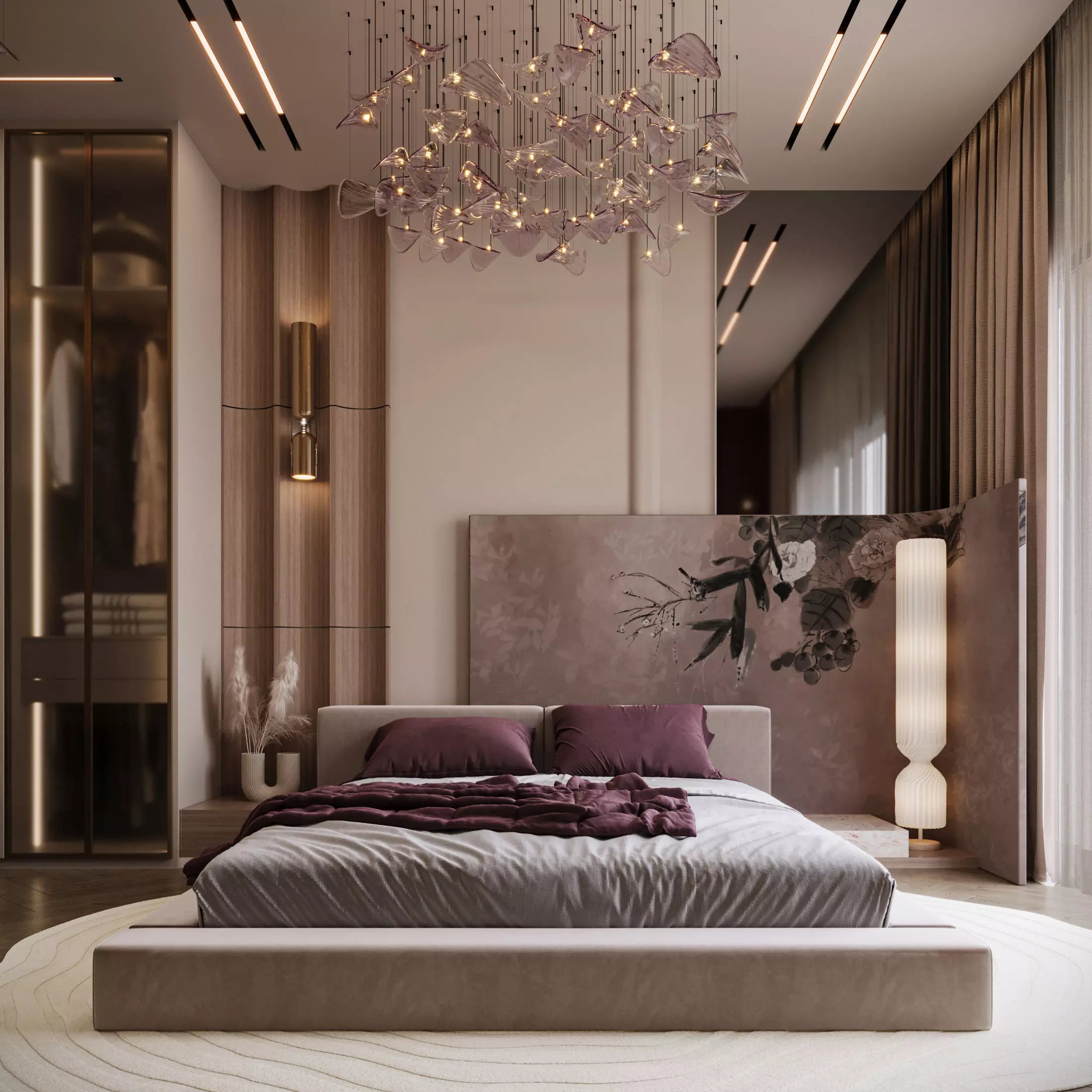 Modern Luxury Bedroom - Corona Render Ready Scene 3D model