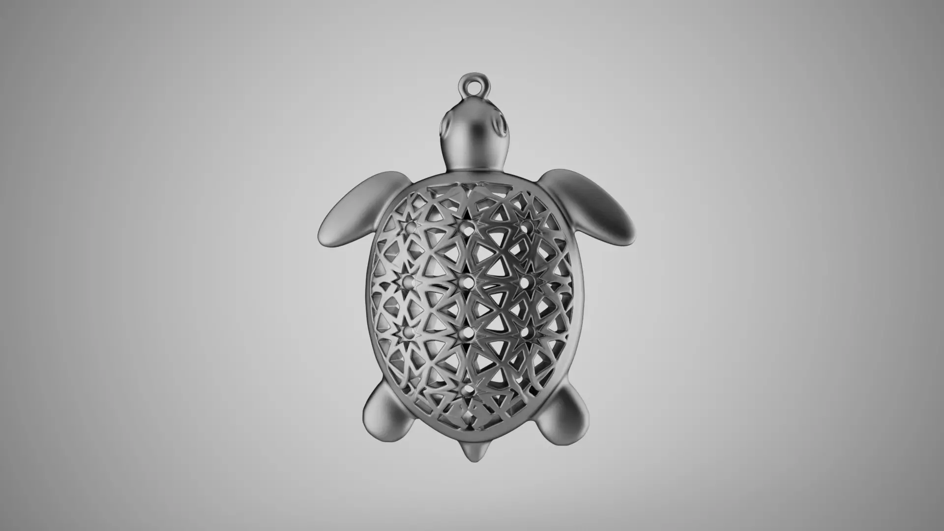Jali Turtle Pendant 3D print model