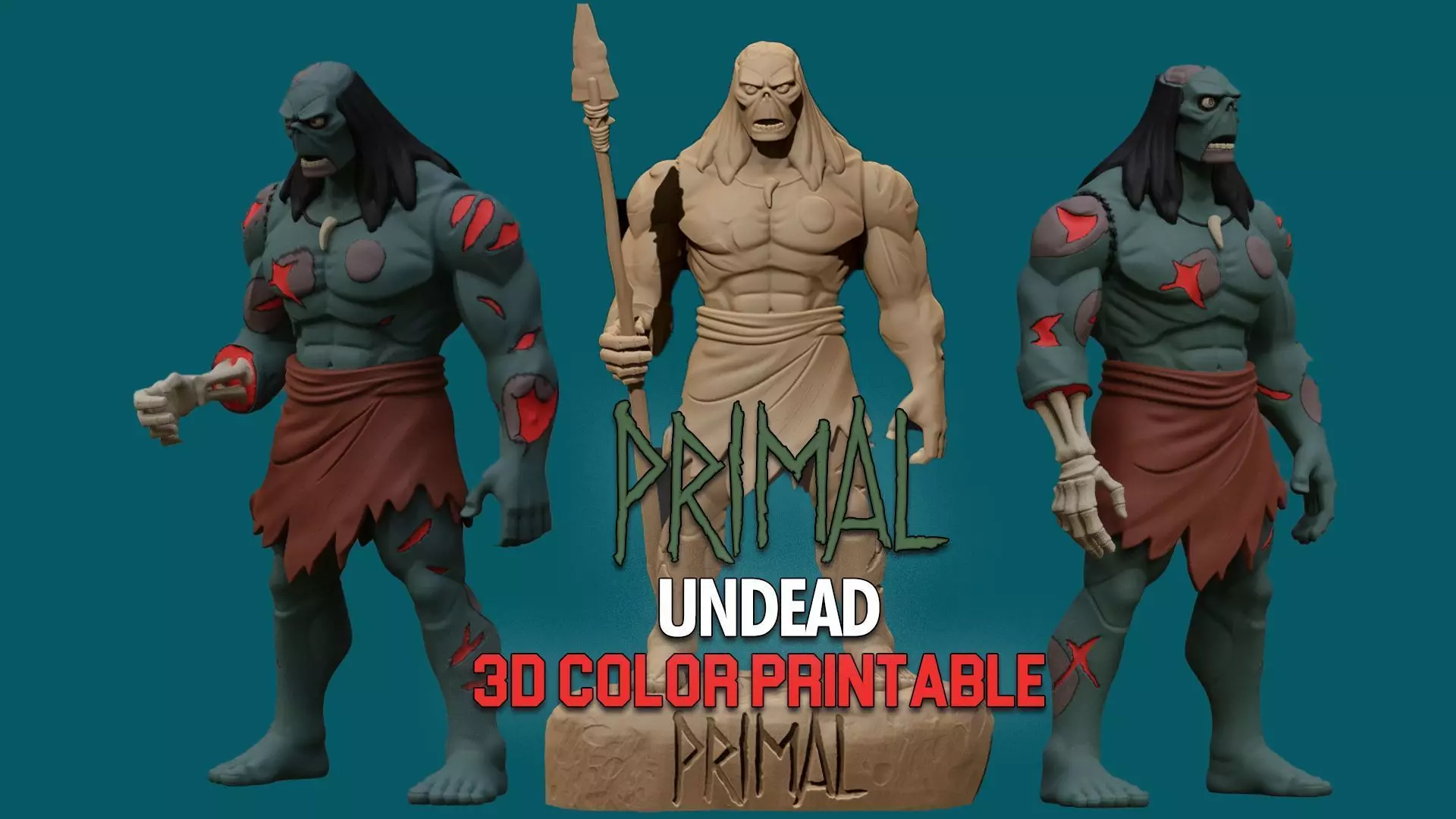 Spear UNDEAD from PRIMAL printable figure 3D print model