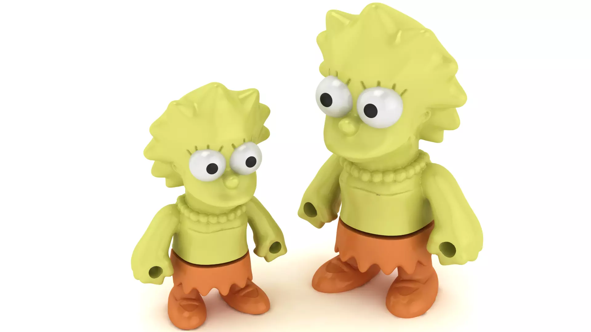 Saxophone Scholar Stylized Spiky-Haired Duo 3D print model
