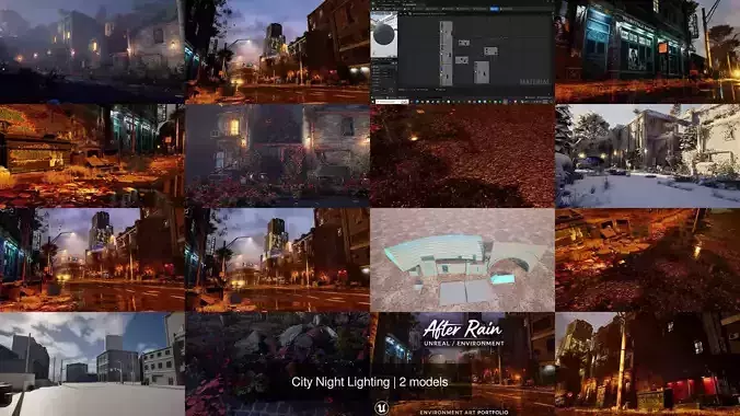 City Night Lighting 3D Model Pack