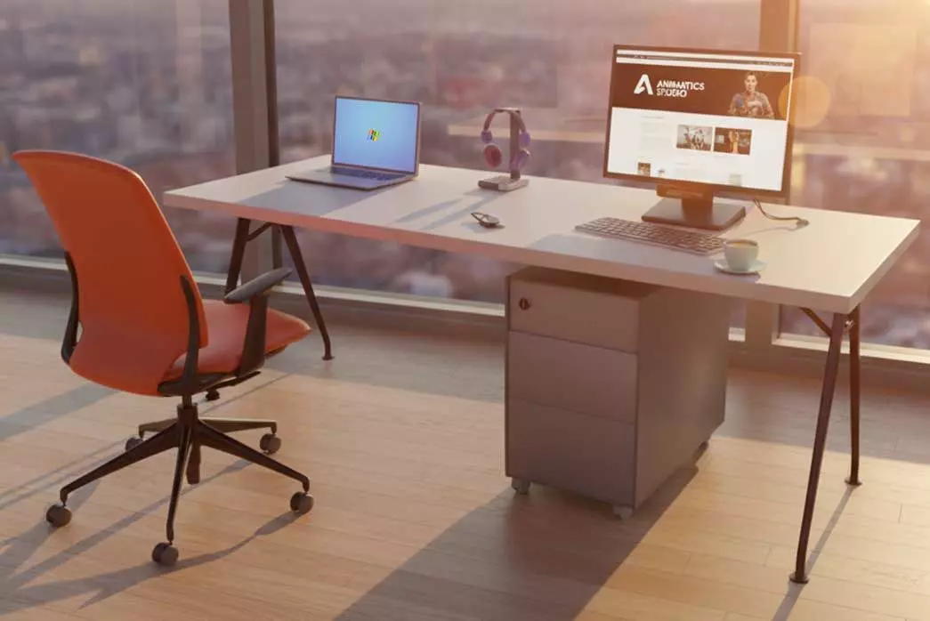 3D Office Table Props Pack Low-poly 3D model
