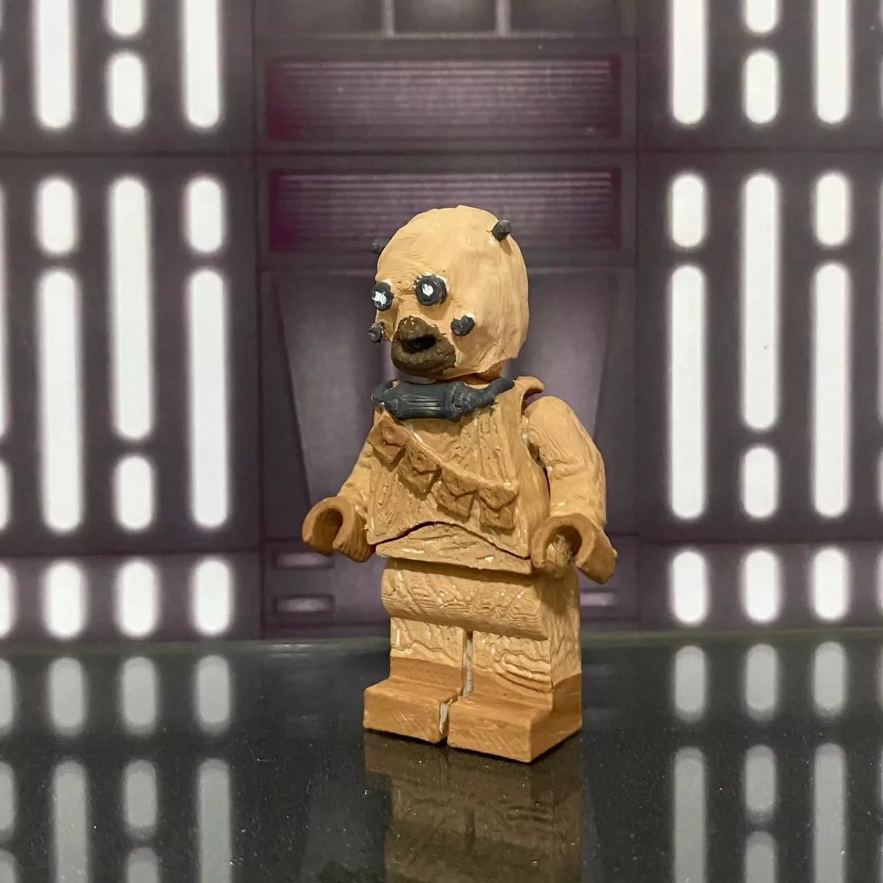 Articulated tusken raider bricks style keychain star wars 3D print model
