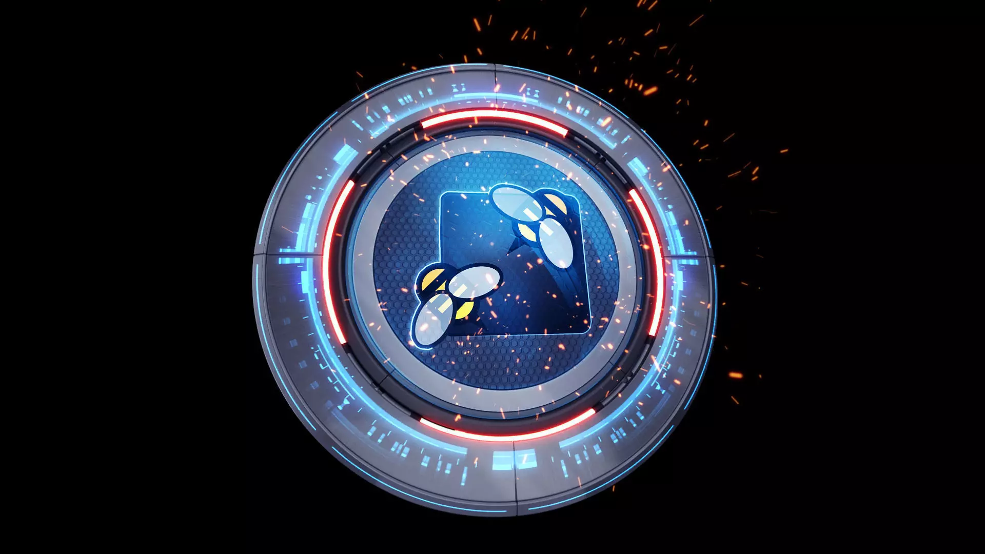 Radial Mech Screen 3D model