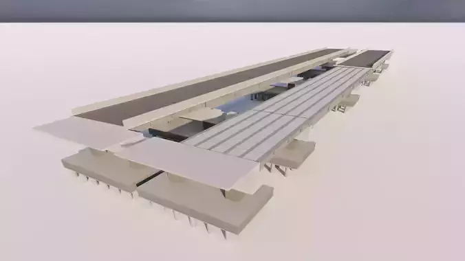 Bridge Construction 3D Model - Detailed Look into Infrastructure