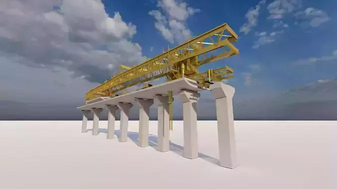 Bridge Construction 3D Model - Detailed Look into Infrastructure