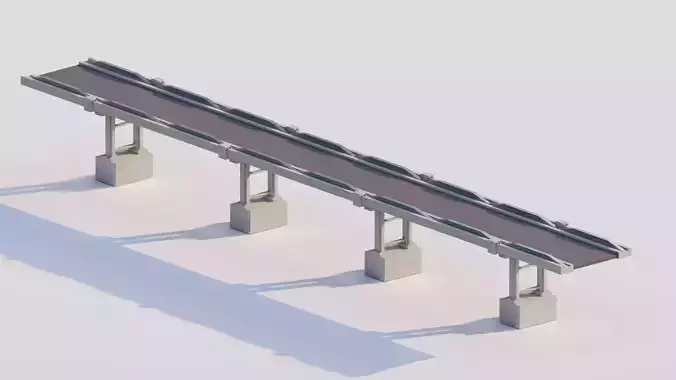 Bridge Construction 3D Model - Detailed Look into Infrastructure