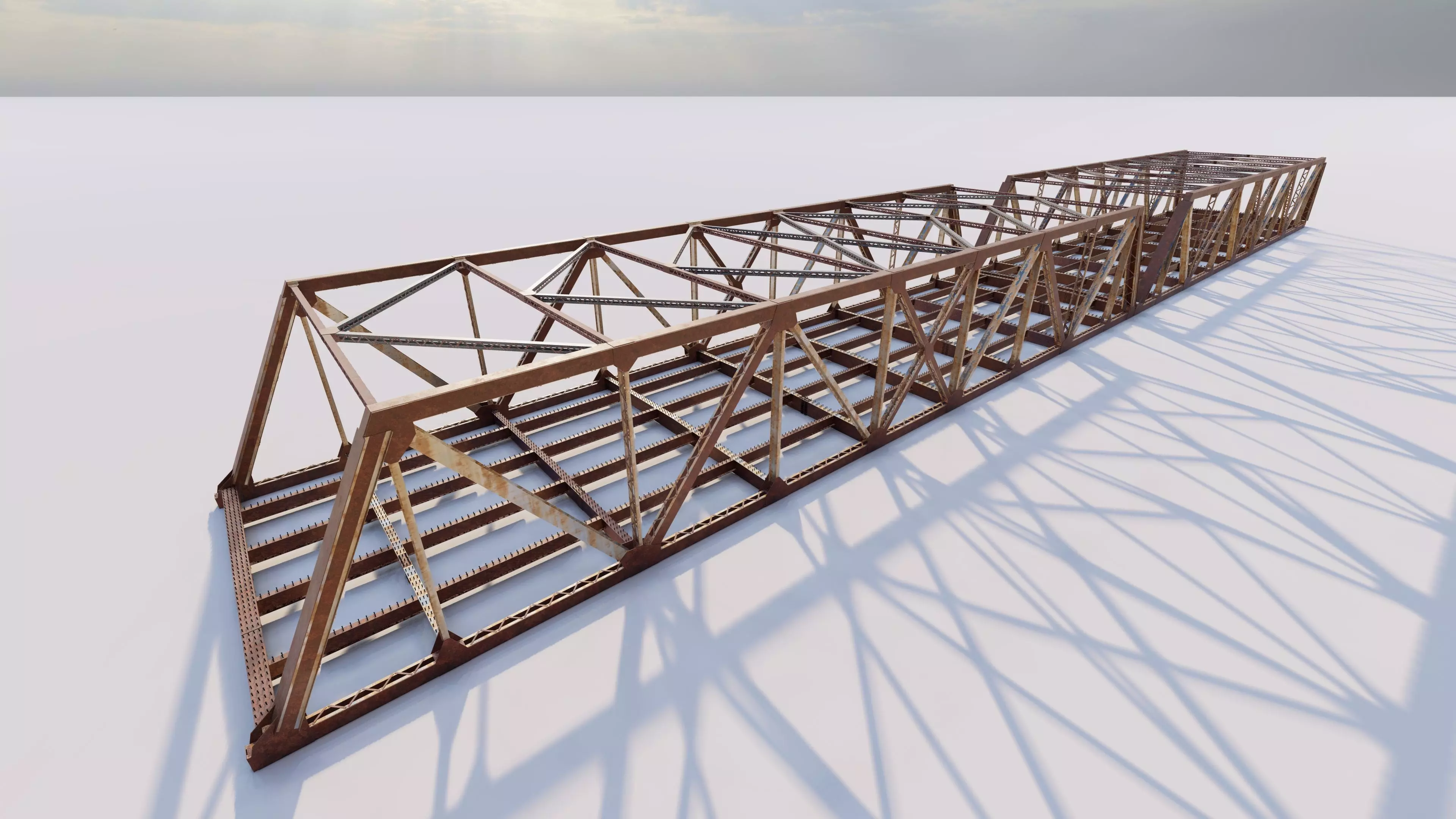 Structural engineering of Metal bridge structure 3D model