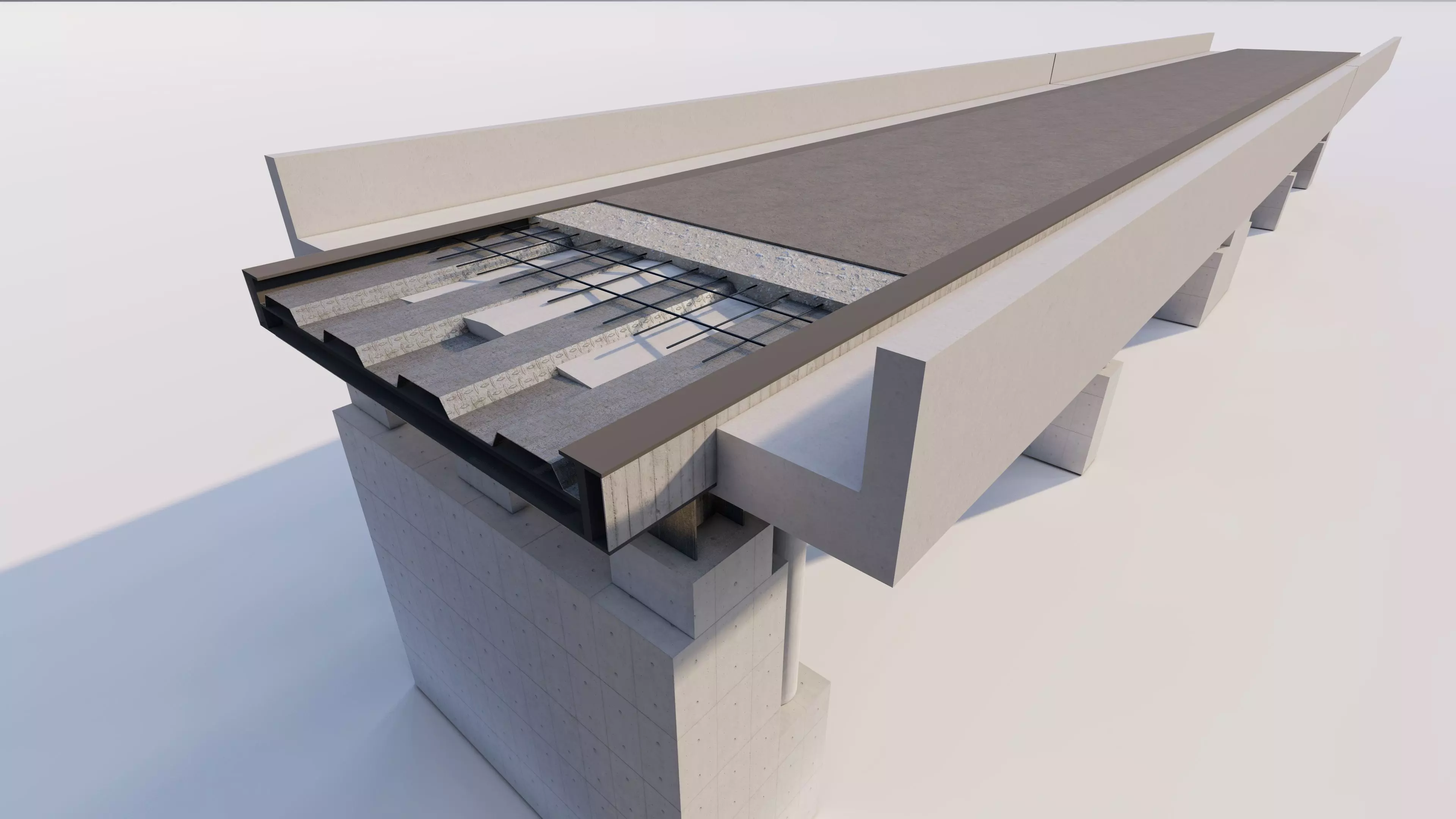 Structural engineering of Metal bridge structure 3D model