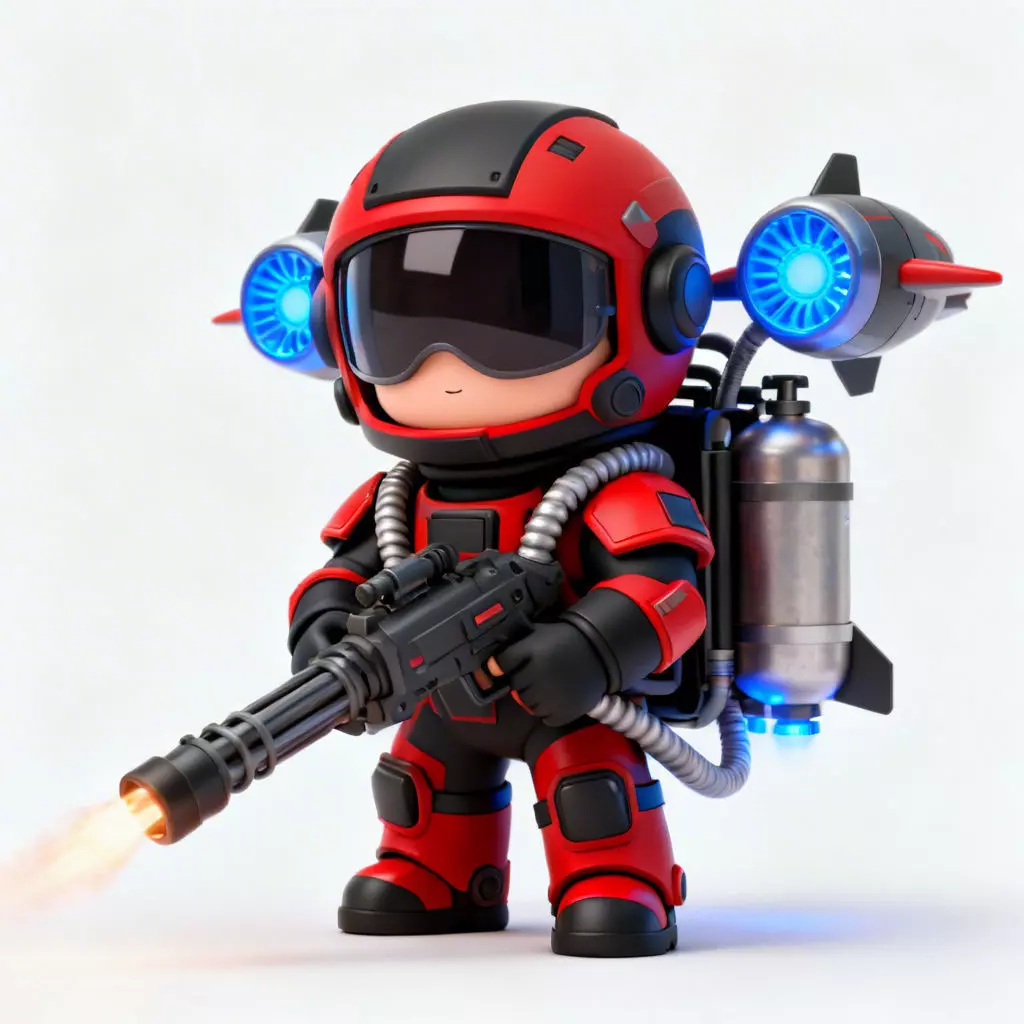 The Ember-Eater Stylized Flame Trooper 3D Model Low-poly 3D model