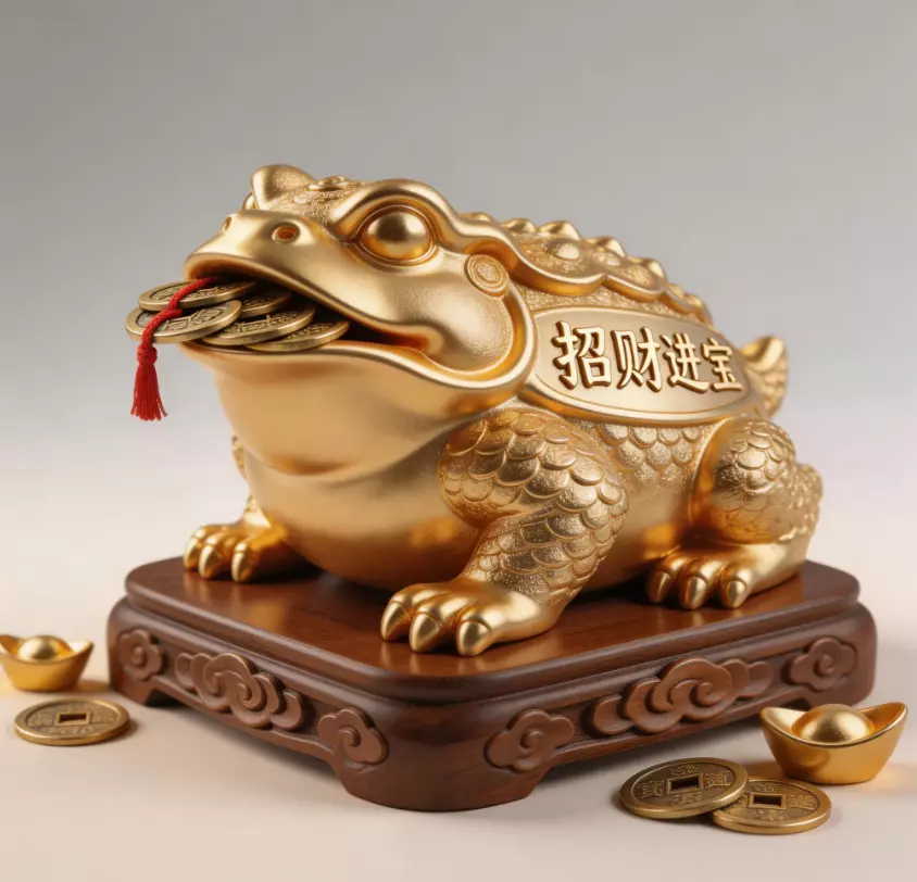 Jade Golden Toad Wealth Devourer Attracting Wealth 2 3D model