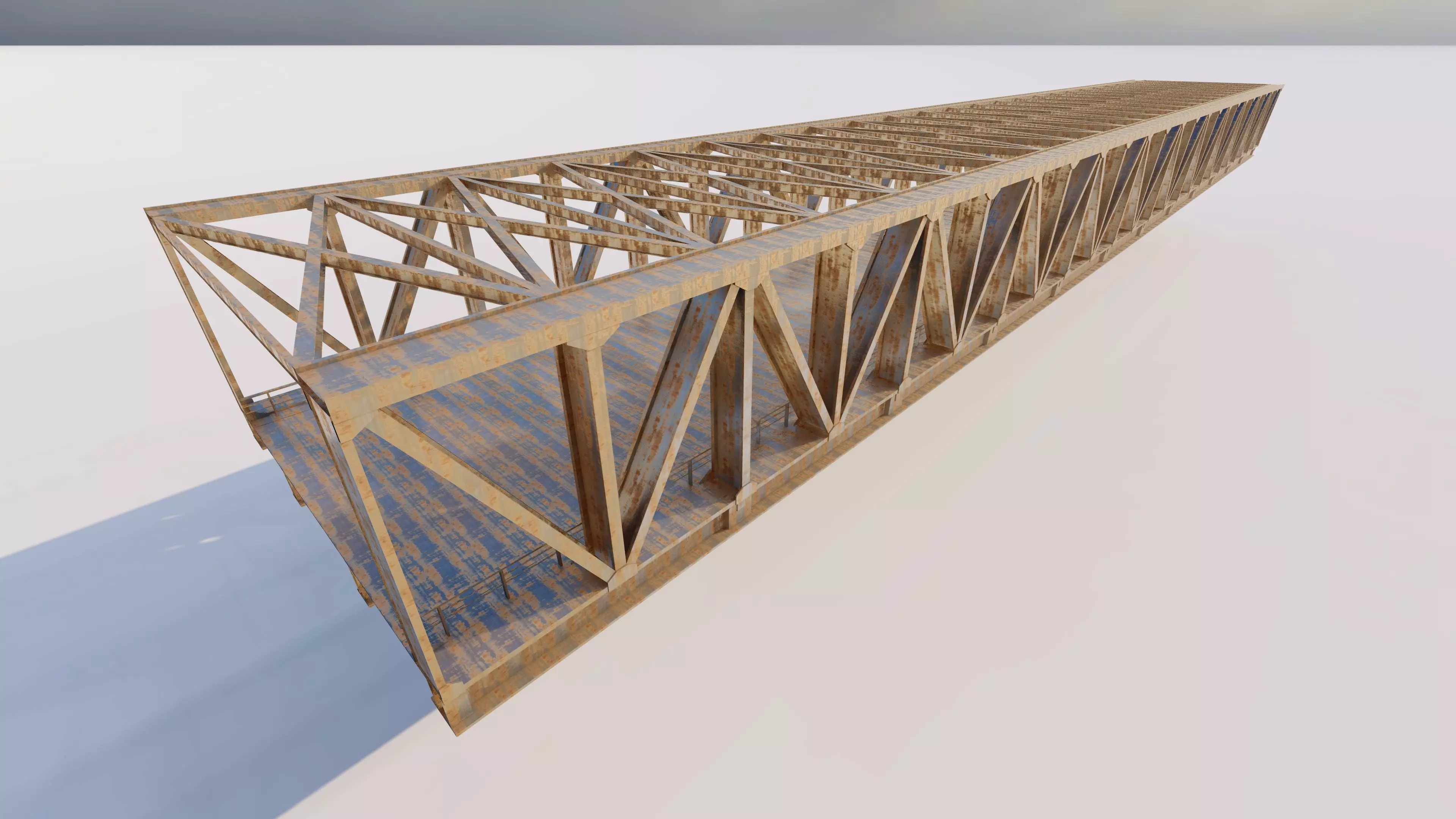 Structural engineering of Metal bridge structure 3D model