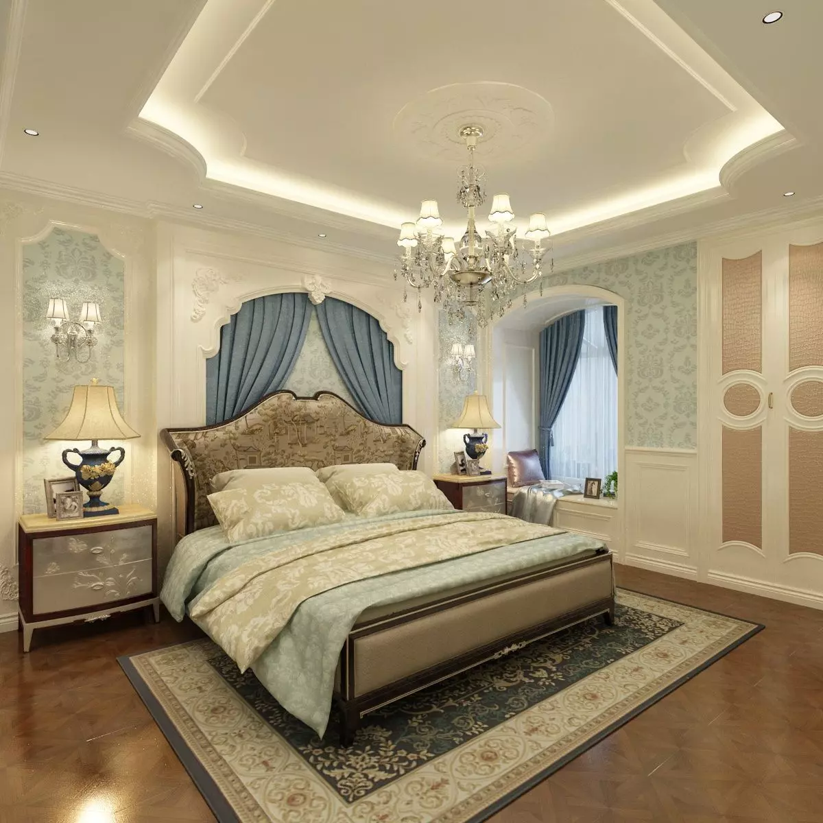 Bedroom with Sillbed in Royal Style 3D model