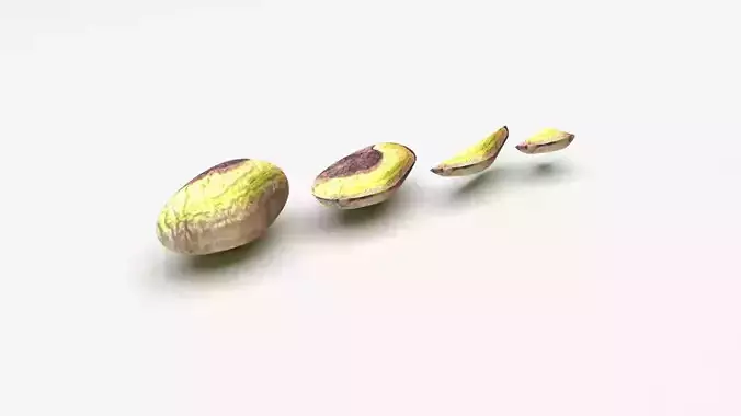 Sliced Pistachios Set 3D model 5