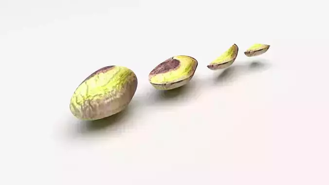 Sliced Pistachios Set 3D model