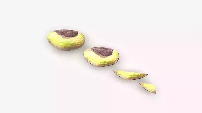 Sliced Pistachios Set 3D model 2