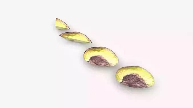 Sliced Pistachios Set 3D model 4