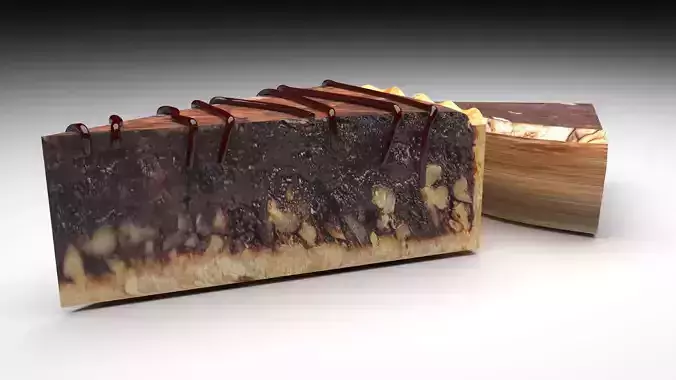 Gooey Brownies 3D model 3
