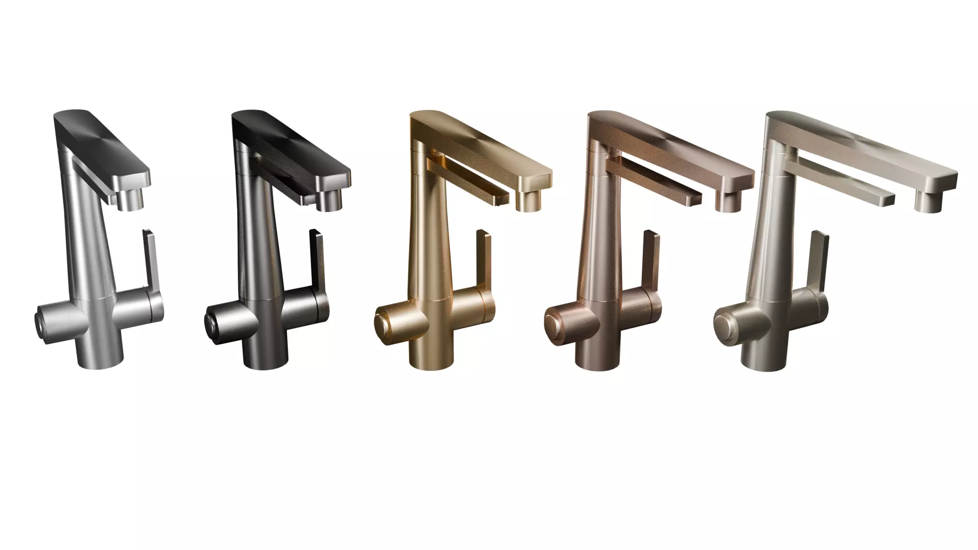 Countertop Kitchen Mixer Tap with Water Purifier - DocolVitalis Low-poly 3D model