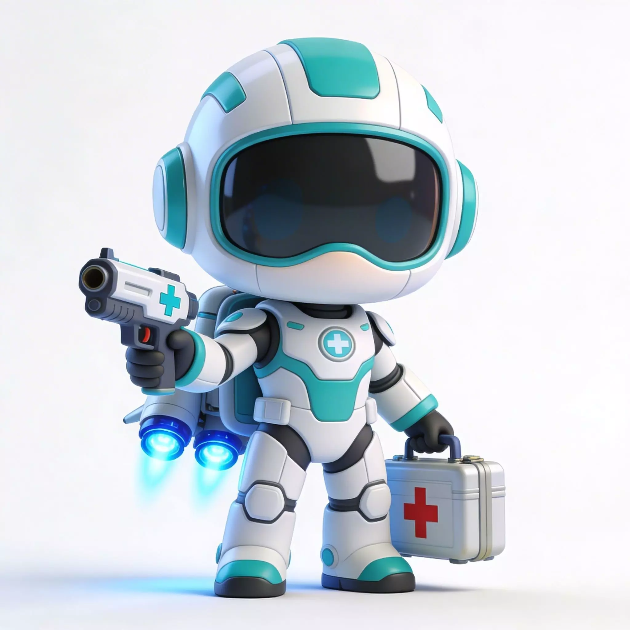The Guardian Angel Stylized Sci-Fi Medic 3D Model Low-poly 3D model