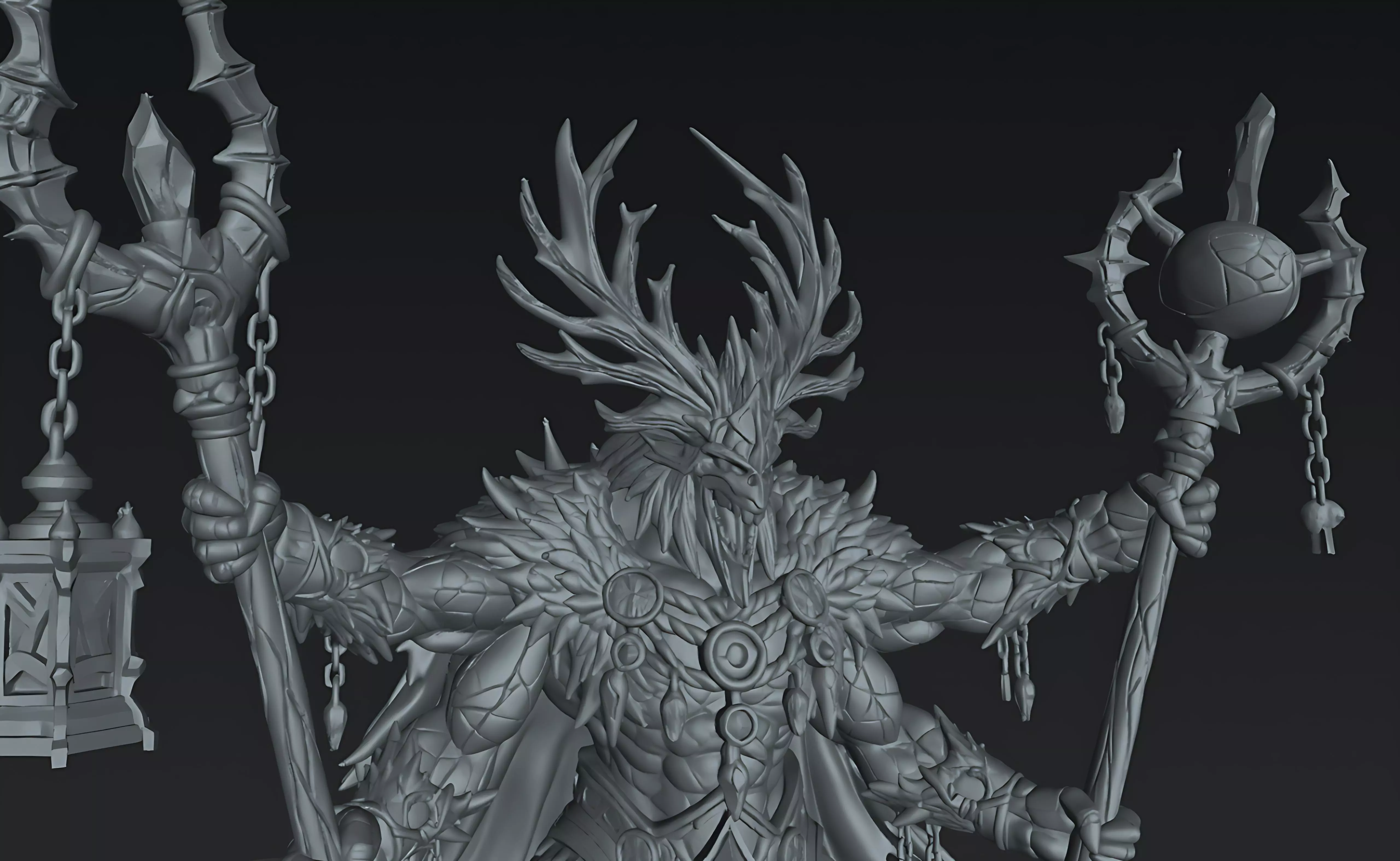 Warrior Xareth Twin Sigil Sovereign Dark Archpriest STL 3D print model