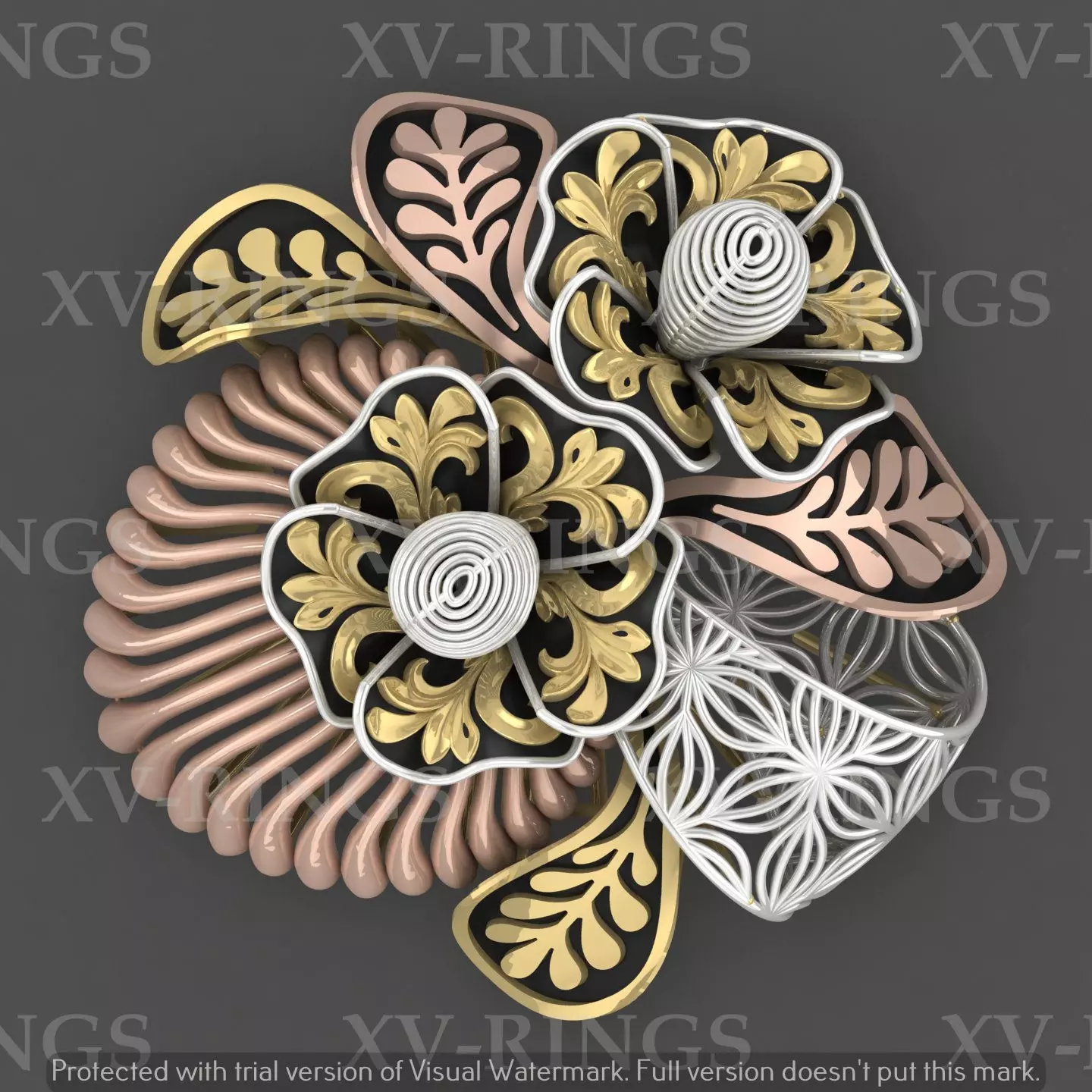 NEW TURKISH RING XV-08 3D print model