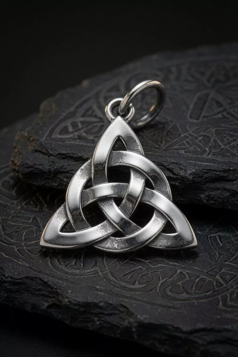 Celtic Trinity Knot Pendant Interwoven Relief Design Free 3D print model