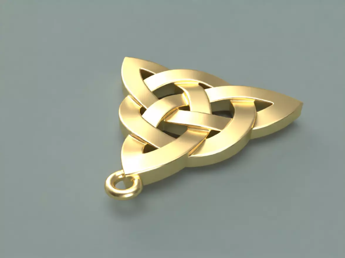 Celtic Trinity Knot Pendant Interwoven Relief Design Free 3D print model