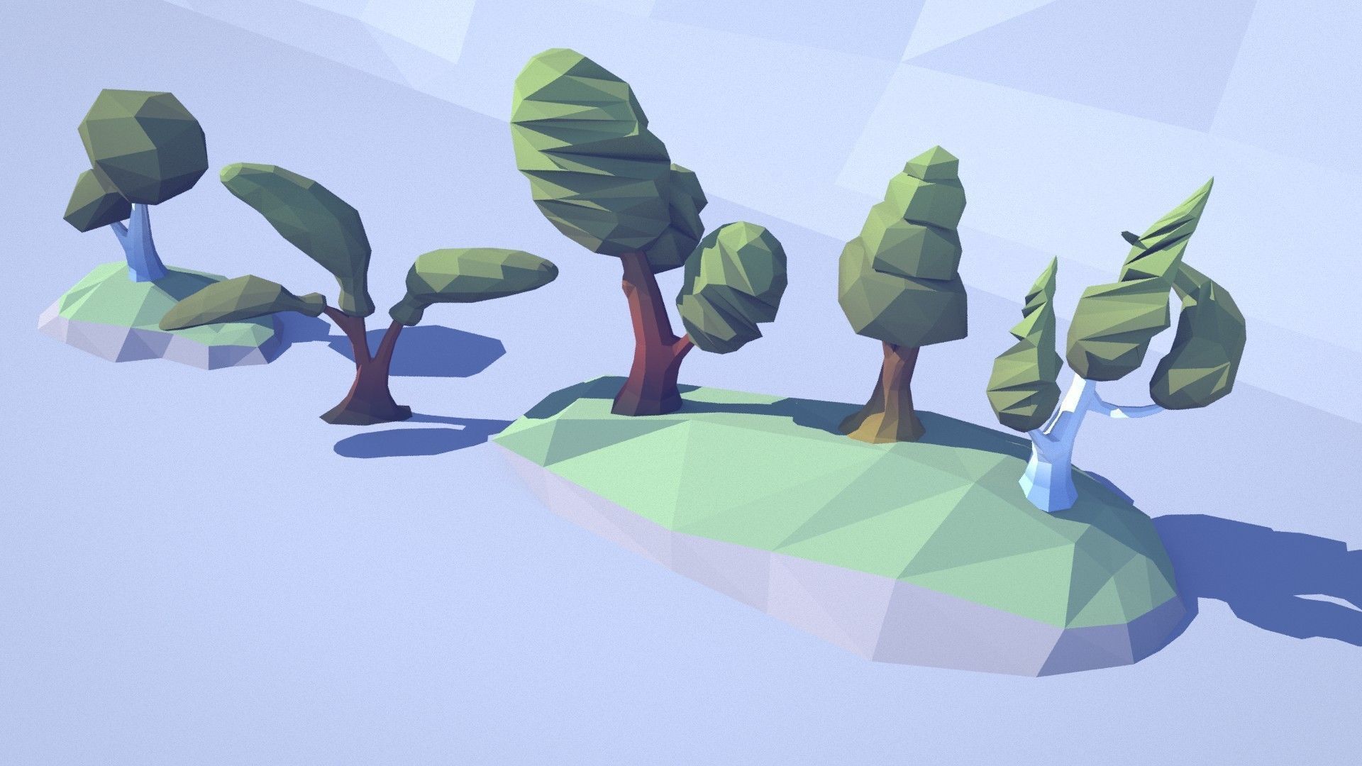 Cartoon Low Poly Forest Pack Low-poly 3D model_14