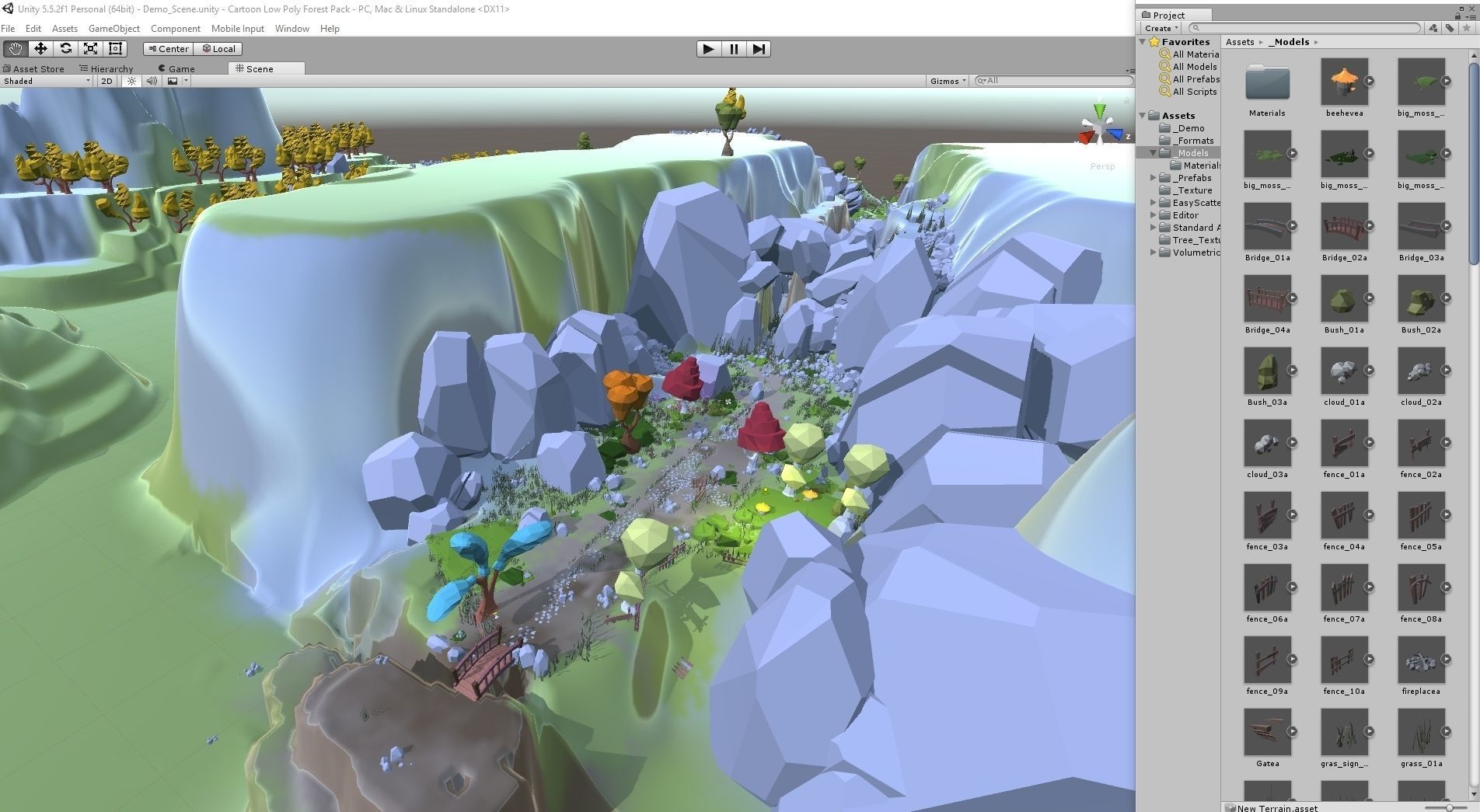 Cartoon Low Poly Forest Pack Low-poly 3D model_38