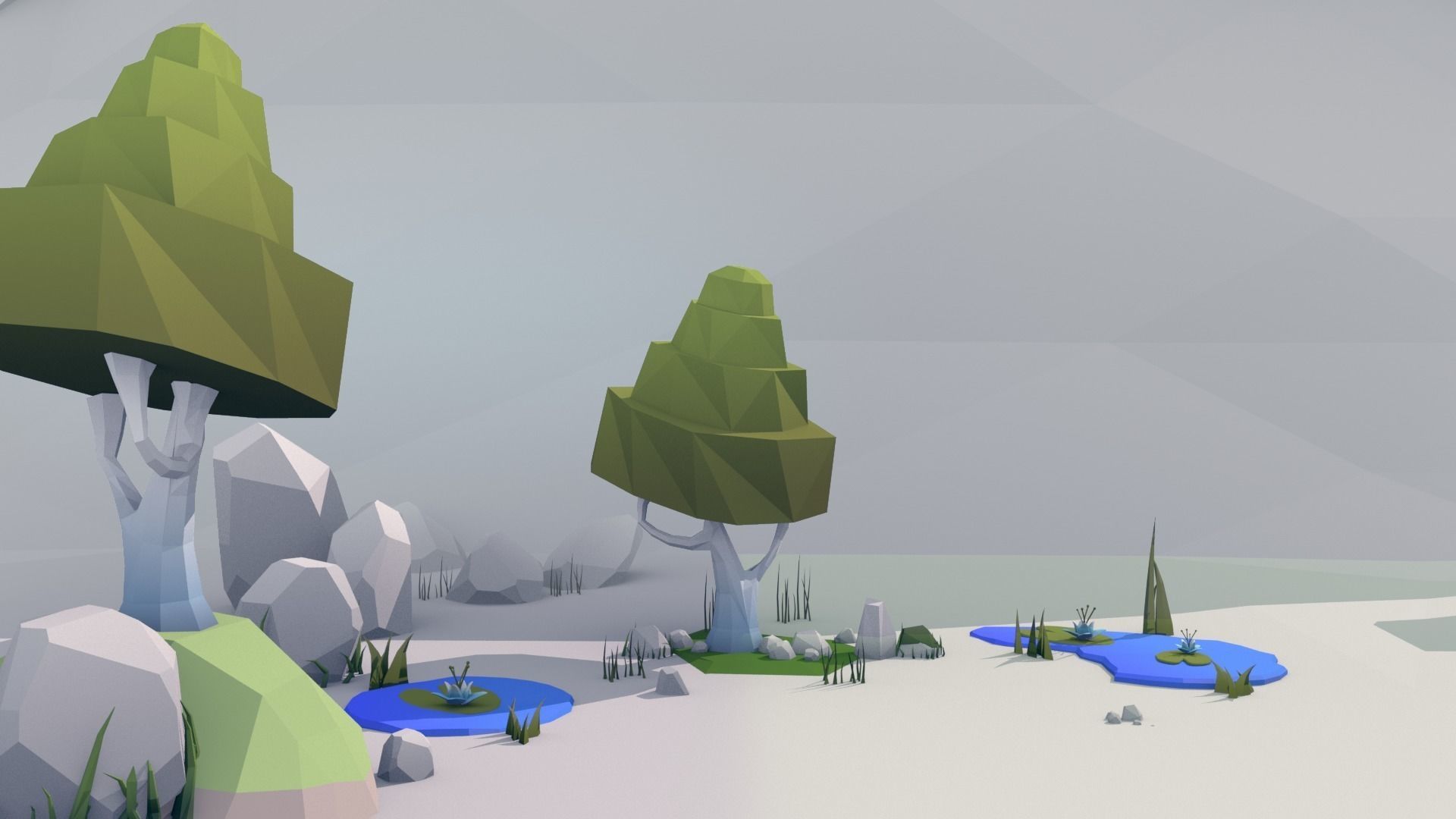 Cartoon Low Poly Forest Pack Low-poly 3D model_29