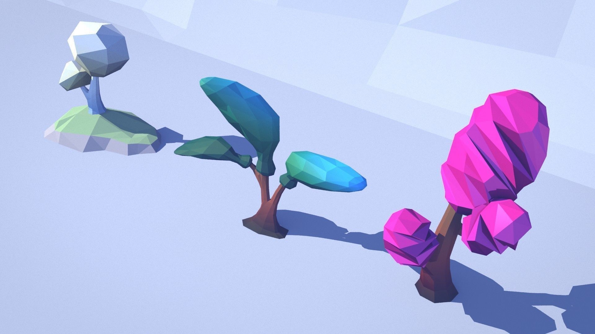 Cartoon Low Poly Forest Pack Low-poly 3D model_12