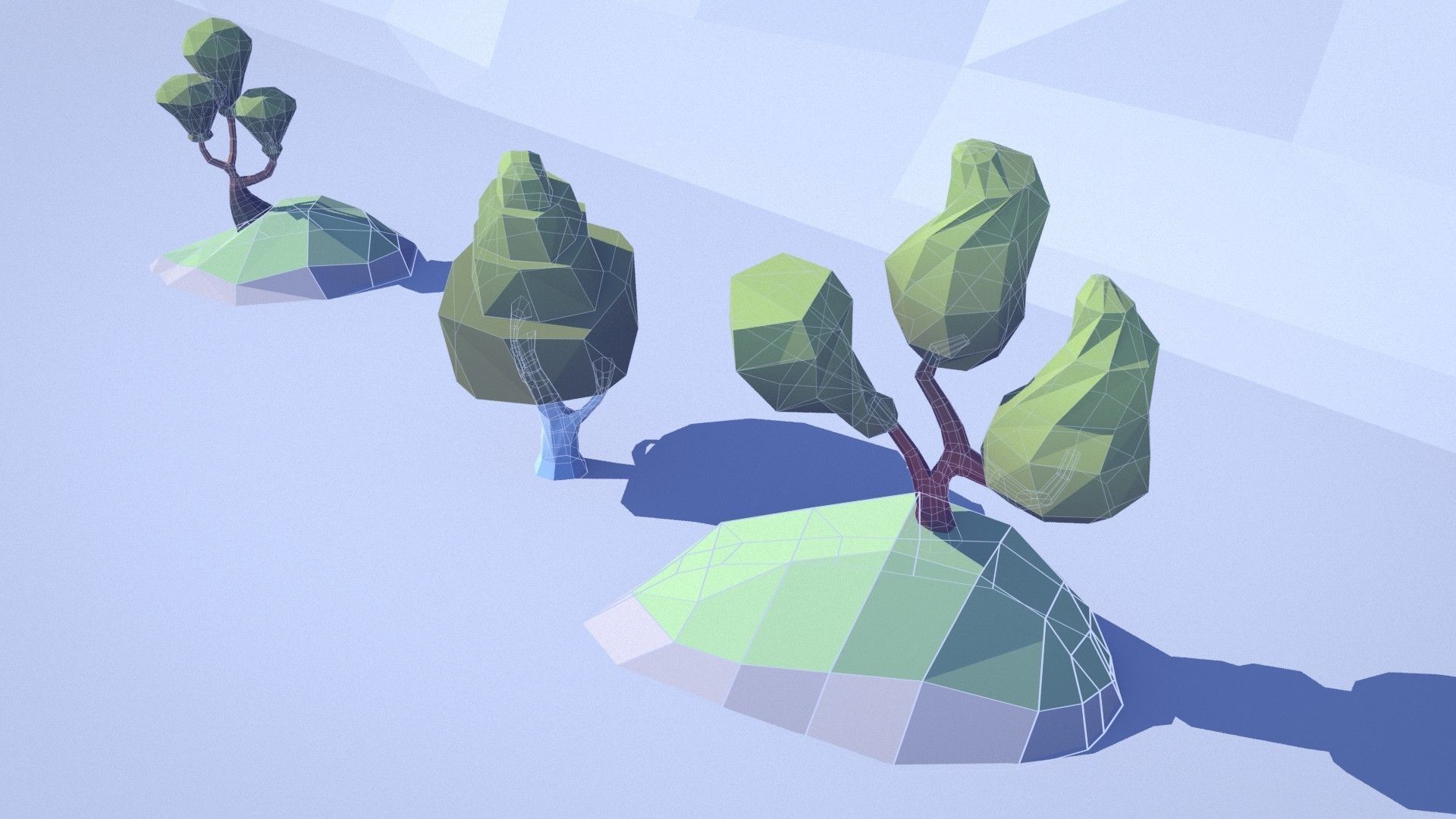 Cartoon Low Poly Forest Pack Low-poly 3D model_15