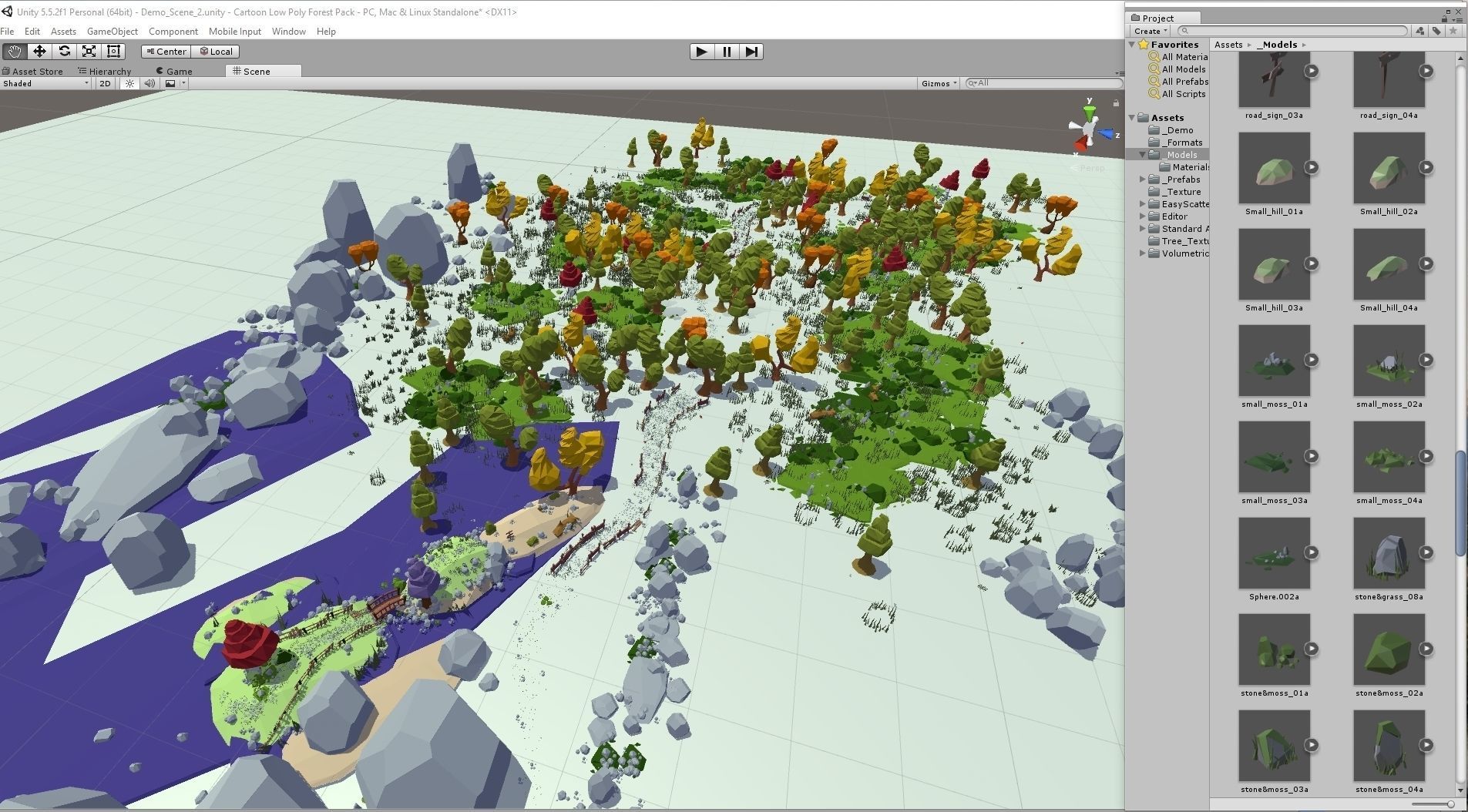 Cartoon Low Poly Forest Pack Low-poly 3D model_40