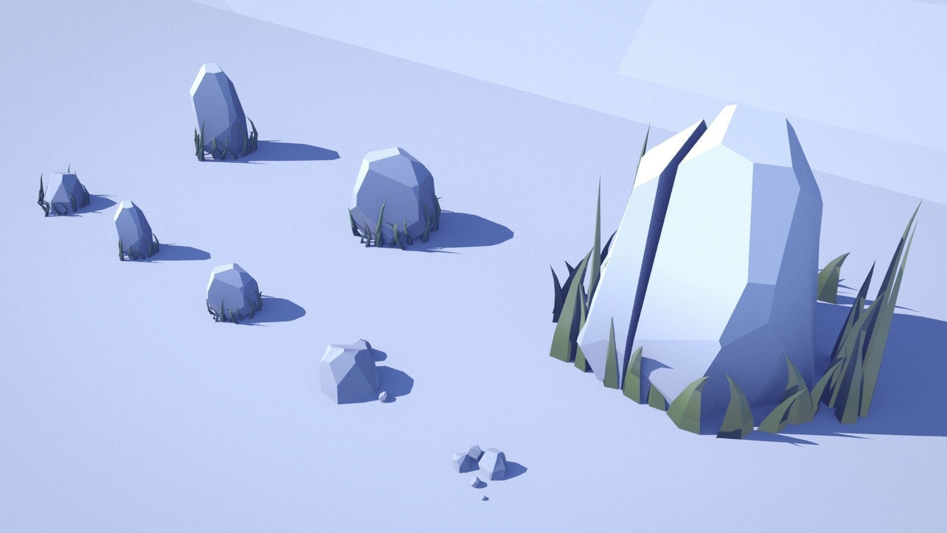 Cartoon Low Poly Forest Pack Low-poly 3D model_21