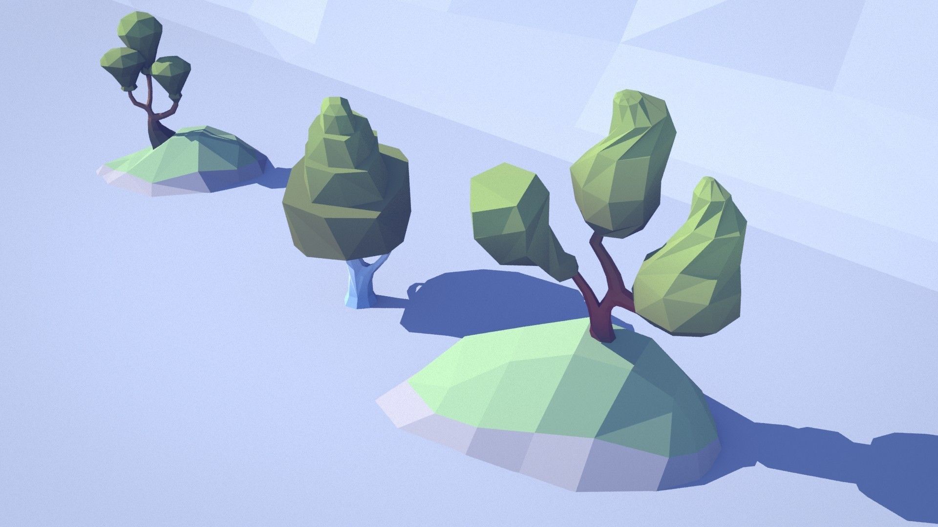 Cartoon Low Poly Forest Pack Low-poly 3D model_13