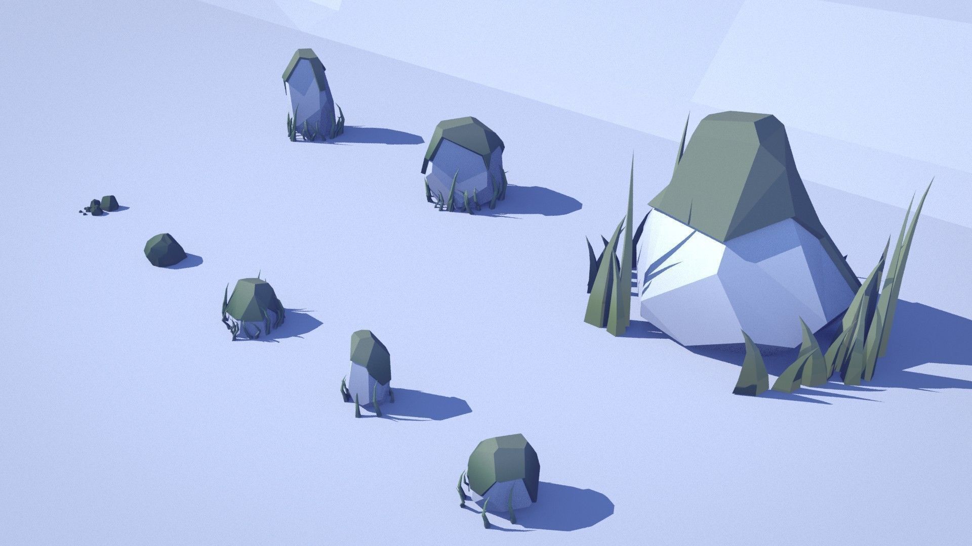 Cartoon Low Poly Forest Pack Low-poly 3D model_20