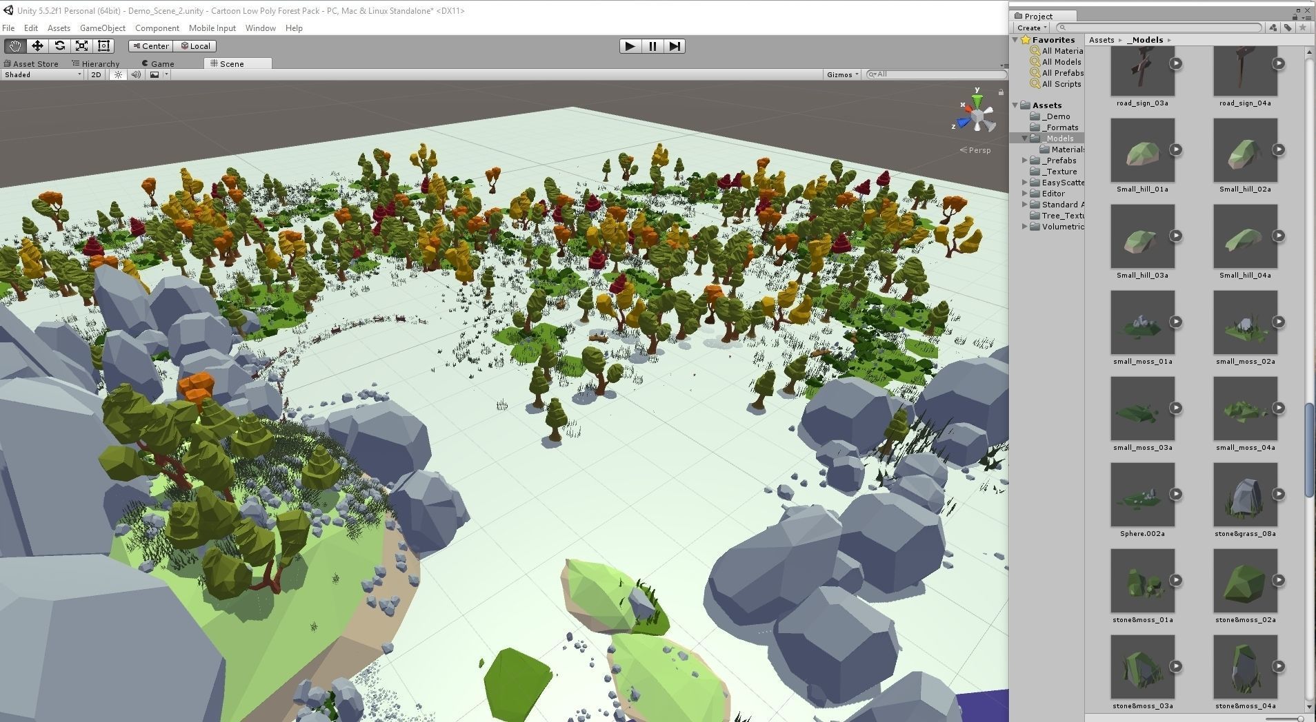 Cartoon Low Poly Forest Pack Low-poly 3D model_39