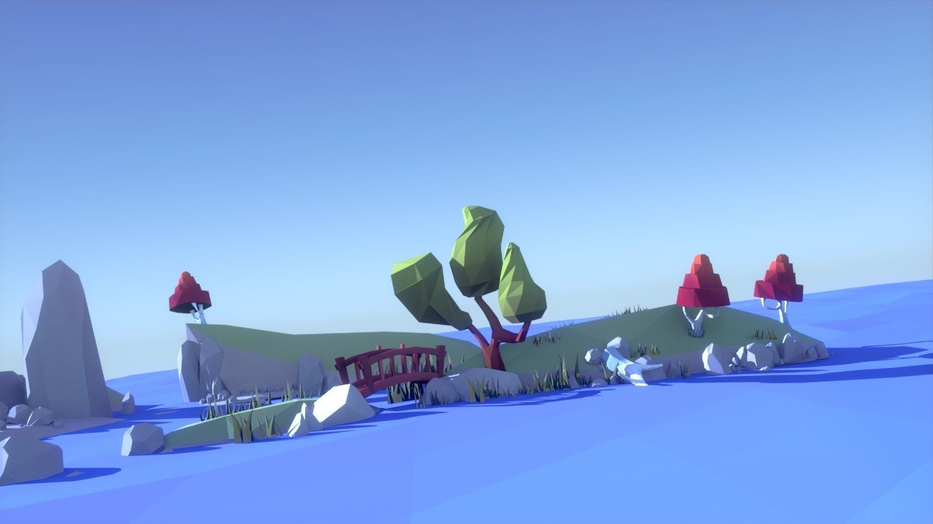 Cartoon Low Poly Forest Pack Low-poly 3D model_34
