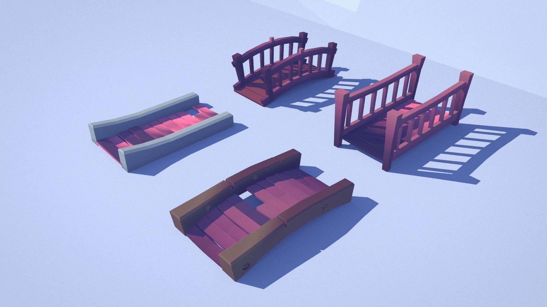 Cartoon Low Poly Forest Pack Low-poly 3D model_16