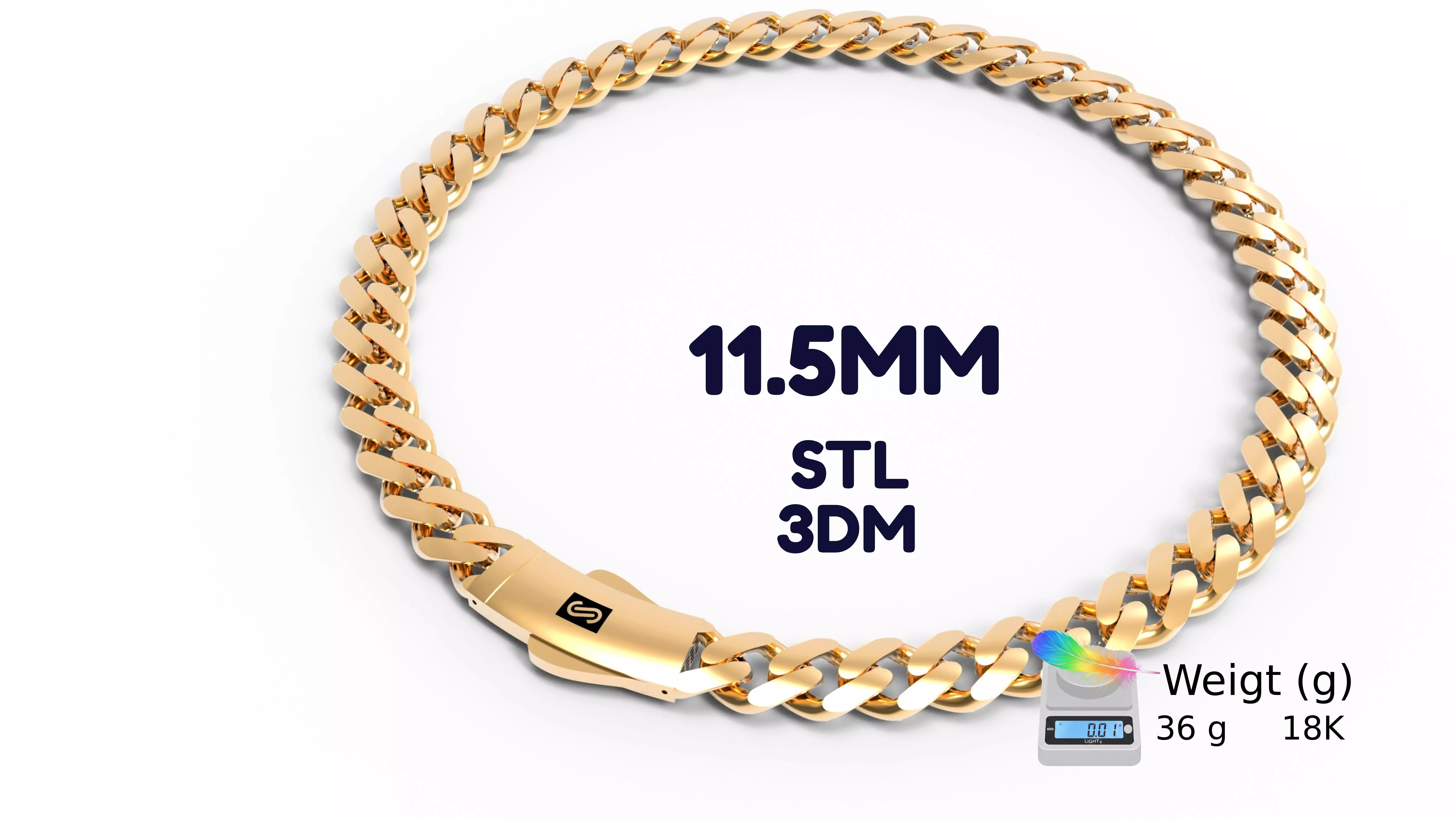 monacochain-Necklace-11-5mm 3D print model