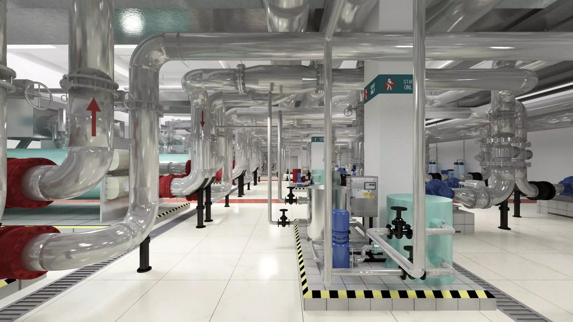 Industrial Pump Room 3D model