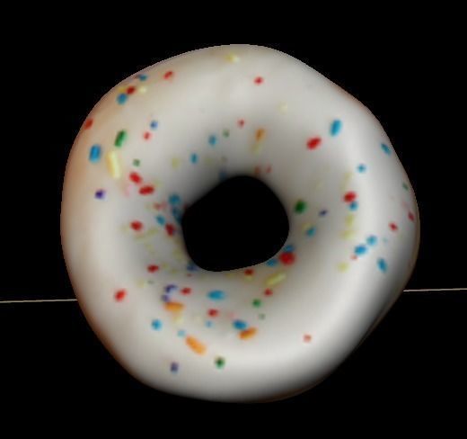 donut low poly with diferent textures  Low-poly 3D model_7