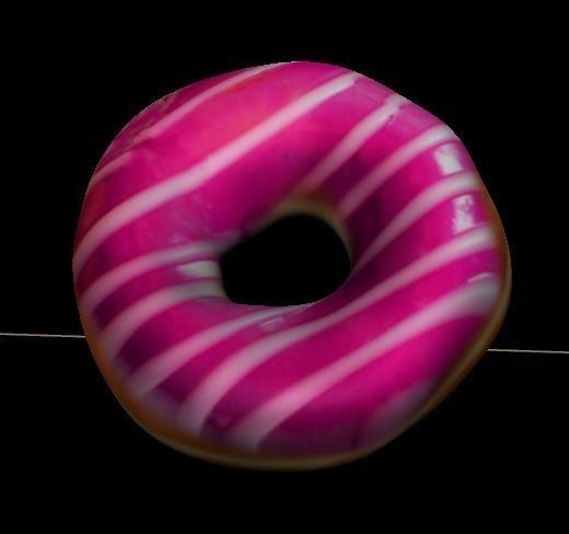 donut low poly with diferent textures  Low-poly 3D model_4