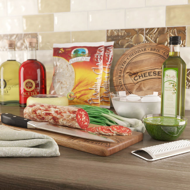 Still life Italian Cuisine 3D model_1