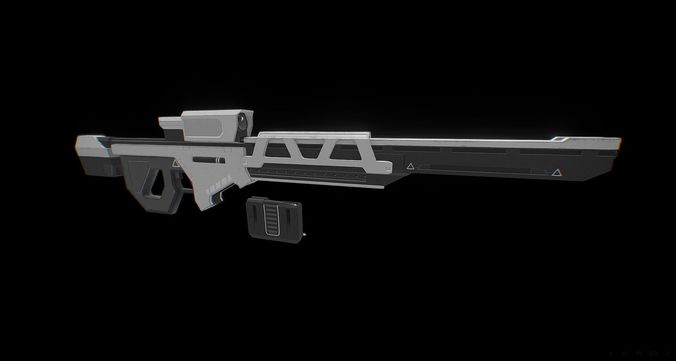 A B Y S S Sniper Rifle -  PBR Game Ready Asset Low-poly 3D model